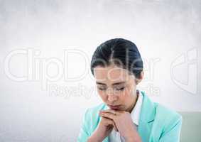 Businesswoman with bright background