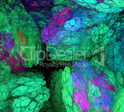 image of one Digital Fractal on Black Color image of one Digital Fractal on Black Color