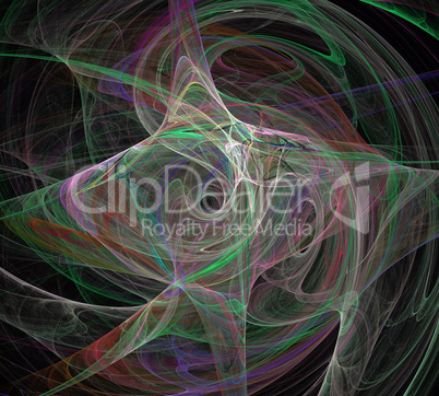image of one Digital Fractal on Black Color image of one Digital Fractal on Black Color