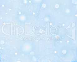 New Year. Christmas. Soft blue background with falling snow