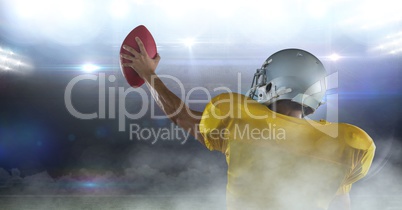 american football player cheering