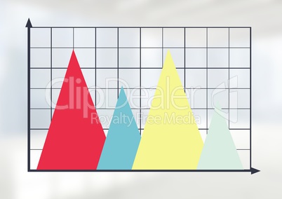 Triangular chart grid with bright background