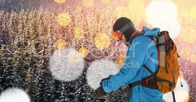 man skiing on slope