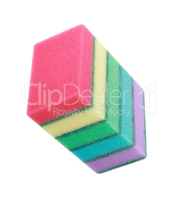 many foam rubber  sponge