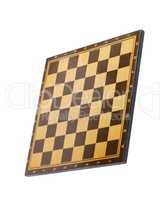 wooden empty chessboard isolated