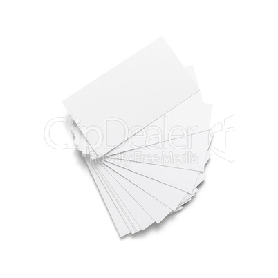 White business cards