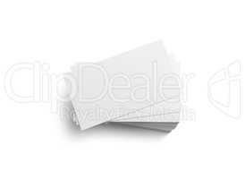 Business cards on white