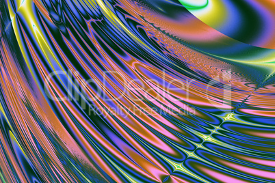 Fractal image: colored curved lines.