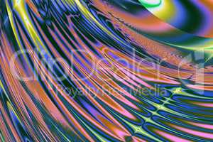 Fractal image: colored curved lines.