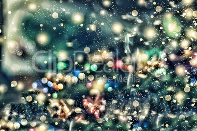 Christmas background, Christmas. Magical fairy background. Bokeh blur blurred. Abstract background.