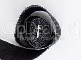 black fabric belt