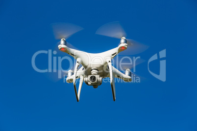 surveillance drone in the air