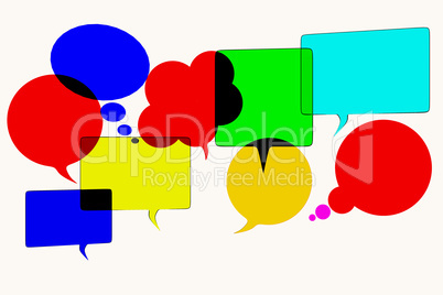 Speech bubbles, 3d illustration