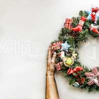 Christmas wreath.  New Year. Christmas holiday.