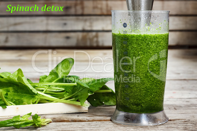 Detox drink made from spinach, cucumber, lime and avocado. Proper nutrition. DETOX drink made from green vegetables in a blender. COOKING PROCESS.