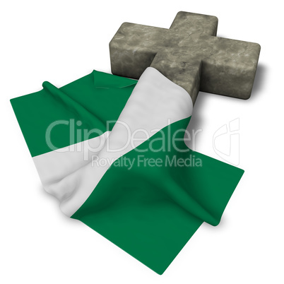 christliches kreuz und flagge von nigeria christliches kreuz und flagge von nigeria