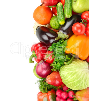 fruit and vegetable isolated on white background