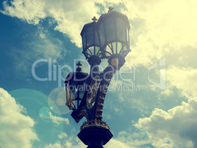 Old street lamp in London