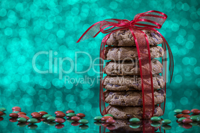 Homemade Christmas chocolate chip cookies