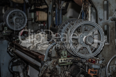 detail produktionsmaschine in spinnerei
