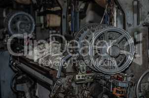 detail produktionsmaschine in spinnerei