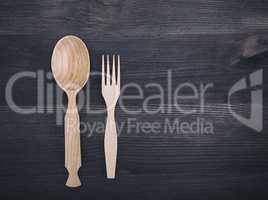 wooden spoon and fork