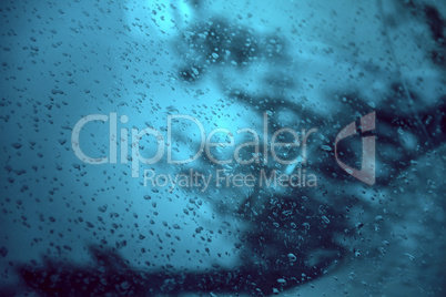 Blue background with drops