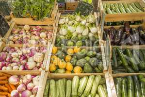Gemüse auf einem Markt in der Provence, Frankreich
