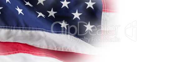 Full frame of wrinkled American flag