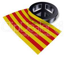 friedenssymbol und flagge von katalonien