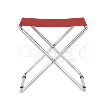 Folding chair on white