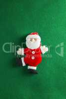 Christmas decoration on green background