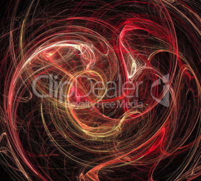 image of one Digital Fractal on Black Color