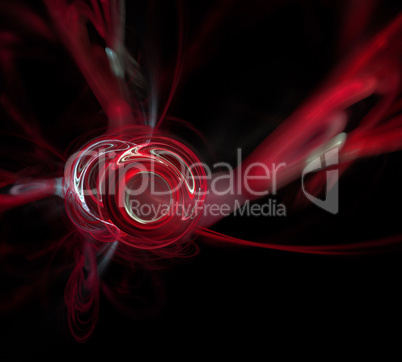 image of one Digital Fractal on Black Color