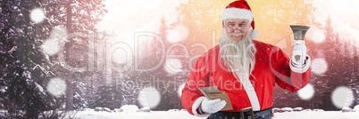 Santa with Winter landscape with bell