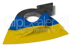 marssymbol und flagge der ukraine