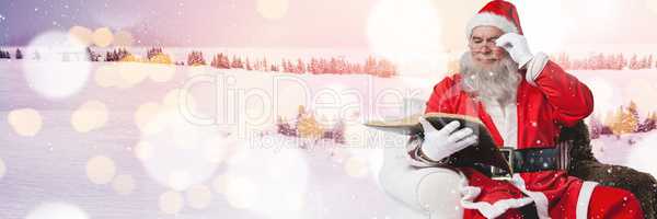 Santa with Winter landscape