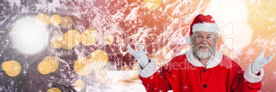 Santa with Winter landscape