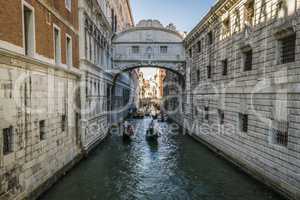 Bridge of Sighs in Venice.