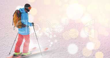 man skiing on slope