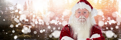 Santa with Winter landscape