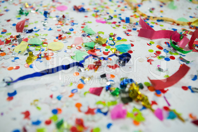 Various decorations on white background