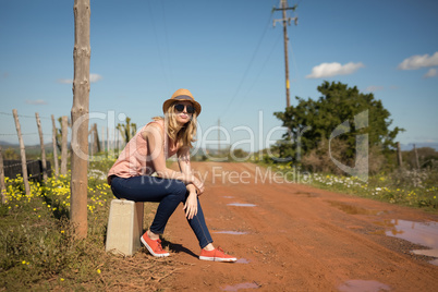 Woman relaxing on a sunny day