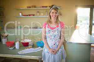 Waitress standing in restaurant