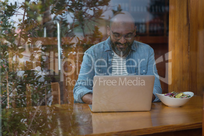 Man using laptop