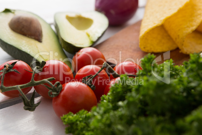 Various mexican food ingredients