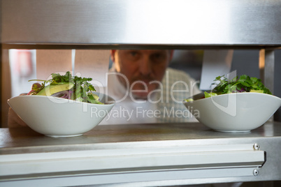 Male chef preparing meal