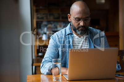 Man using laptop