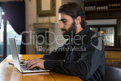 Man using laptop