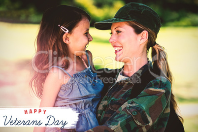 Composite image of logo for veterans day in america